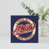 Made in 1960 karte (Stehend Vorderseite)