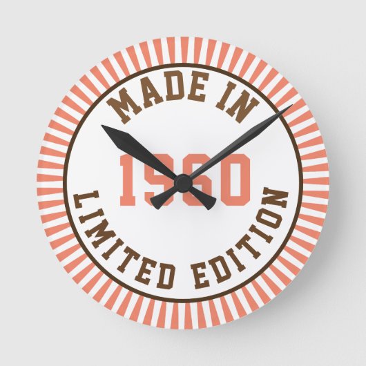 Made in 1960 runde wanduhr (Vorderseite)
