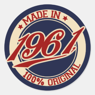 Made in 1961 runder aufkleber