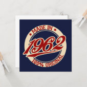Made in 1962 karte (Vorderseite/Rückseite Beispiel)
