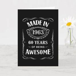 Made in 1963 60 years of being awesome 2023 bday karte