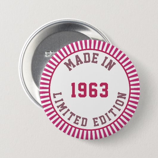 Made in 1963 button (Vorne & Hinten)
