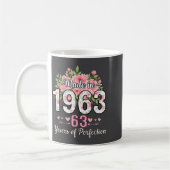 Made In 1963 Floral 63rd Birthday Women 63 Years O Kaffeetasse (Links)