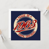 Made in 1963 karte (Vorderseite/Rückseite Beispiel)