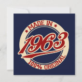 Made in 1963 karte (Vorderseite)