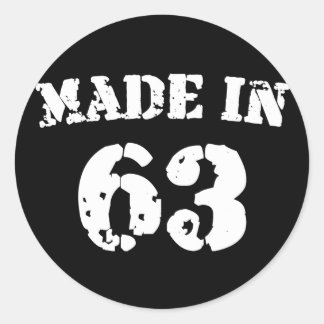 Made in 1963 runder aufkleber