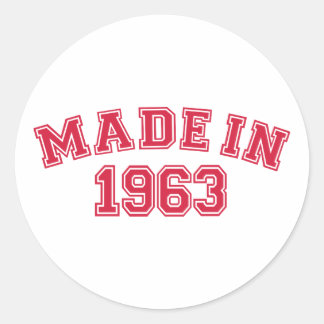 Made in 1963 runder aufkleber