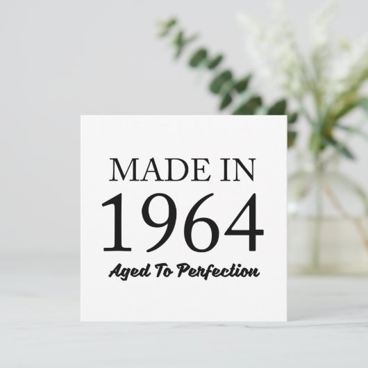 Made in 1964 karte (Stehend Vorderseite)