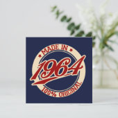 Made in 1964 karte (Stehend Vorderseite)