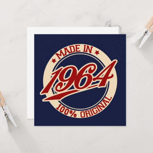 Made in 1964 karte (Vorderseite/Rückseite Beispiel)