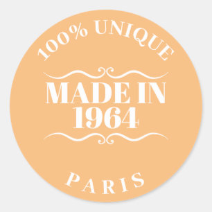 Made in 1964 runder aufkleber