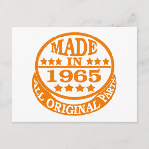 Made in 1965 alle Originalteile Postkarte