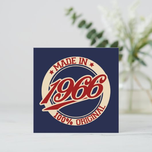 Made In 1966 Karte (Stehend Vorderseite)