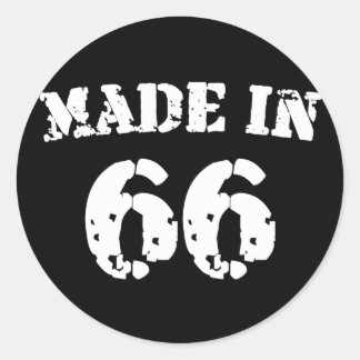 Made In 1966 Runder Aufkleber