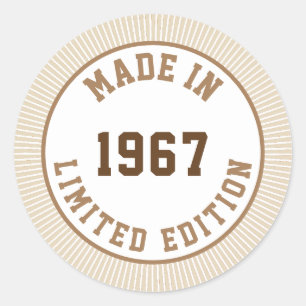 Made in 1967 runder aufkleber