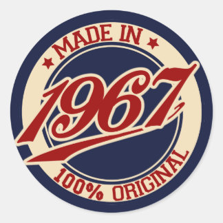 Made in 1967 runder aufkleber