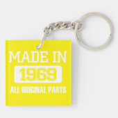 Made In 1969 All Original Parts Keychain Schlüsselanhänger (Rückseite)