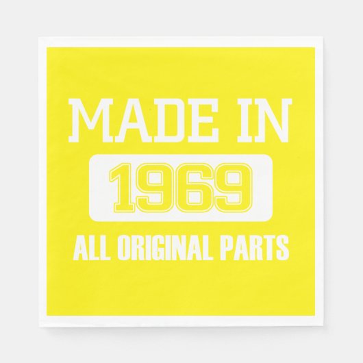 Made in 1969 alle Original-Teile Napkins Serviette (Vorderseite)