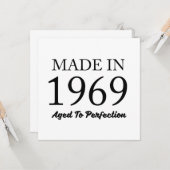 Made in 1969 karte (Vorderseite/Rückseite Beispiel)