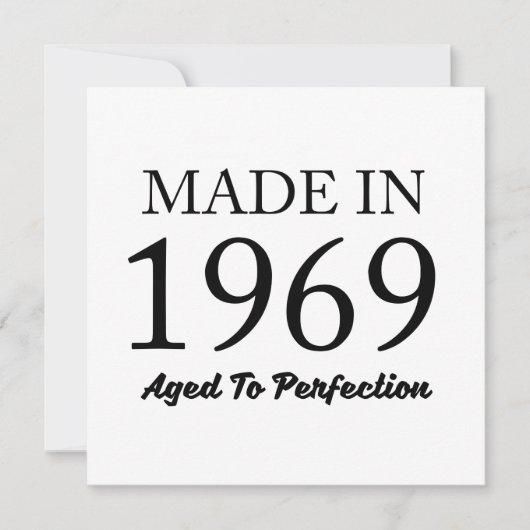 Made in 1969 karte (Vorderseite)