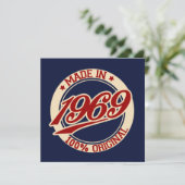 Made in 1969 karte (Stehend Vorderseite)
