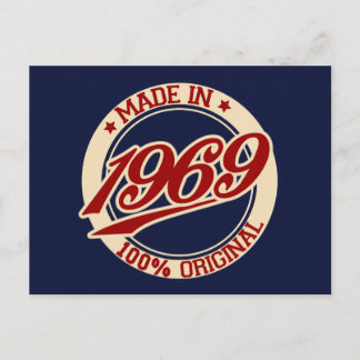 Made in 1969 postkarte