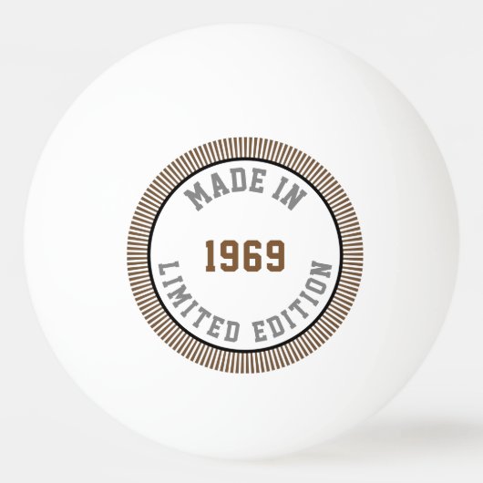 Made in 1969 tischtennisball (Vorderseite)