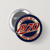 Made In 1970 Button (Vorne & Hinten)