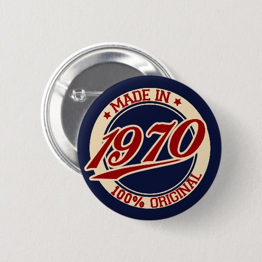 Made In 1970 Button (Vorne & Hinten)