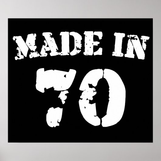 Made In 1970 Poster (Vorne)