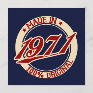 Made in 1971 karte