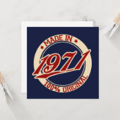 Made in 1971 karte (Vorderseite/Rückseite Beispiel)