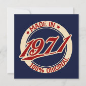 Made in 1971 karte (Vorderseite)