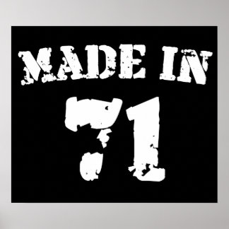 Made in 1971 poster
