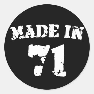 Made in 1971 runder aufkleber