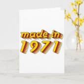 Made in 1971 (Yellow&Red) Karte (Gelbe Blume)