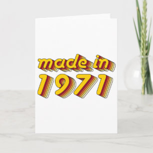 Made in 1971 (Yellow&Red) Karte