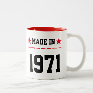 Made in 1971 zweifarbige tasse
