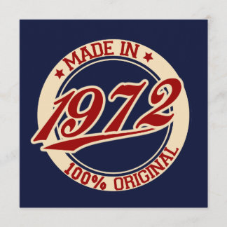 Made in 1972 karte