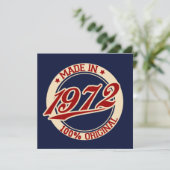 Made in 1972 karte (Stehend Vorderseite)