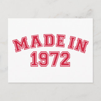 Made in 1972 postkarte