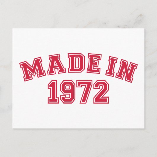 Made in 1972 postkarte (Vorderseite)