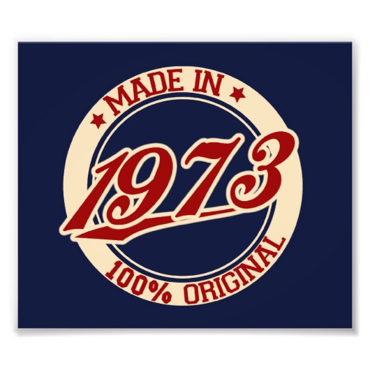 Made in 1973 fotodruck (Vorne)