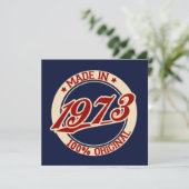 Made in 1973 karte (Stehend Vorderseite)