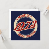 Made in 1973 karte (Vorderseite/Rückseite Beispiel)