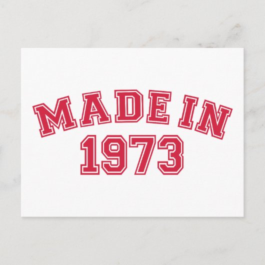 Made in 1973 postkarte (Vorderseite)