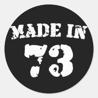 Made in 1973 runder aufkleber