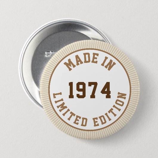 Made in 1974 button (Vorne & Hinten)