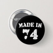 Made In 1974 Button (Vorne & Hinten)