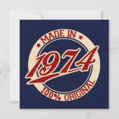 Made In 1974 Karte (Vorderseite)